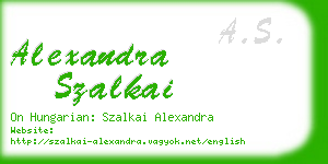alexandra szalkai business card
